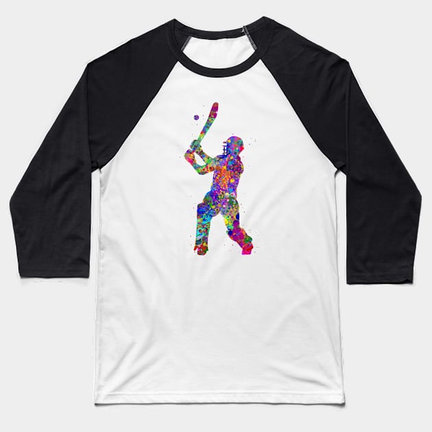 Cricket player Baseball T-Shirt by Yahya Art